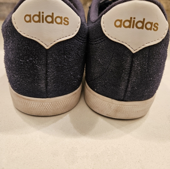 Womens navy suede Adidas gazelles 7.5m - Picture 3 of 5